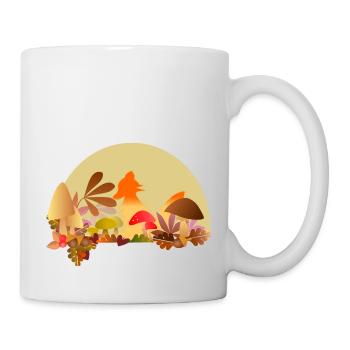 fox in autumn - Mug - white - Right