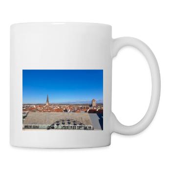 Rostock Skyline et la vieille ville derrière l’hôtel de ville - Mug blanc - blanc - Droite