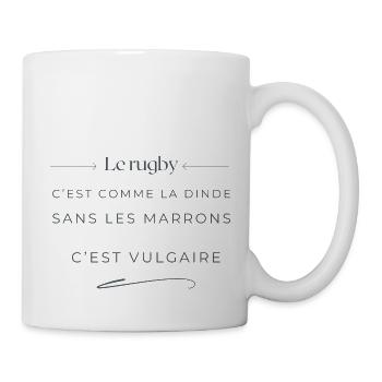 Le rugby - Mug blanc - blanc - Droite