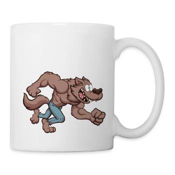 Laufender Werwolf - Tasse - Weiß - Rechts