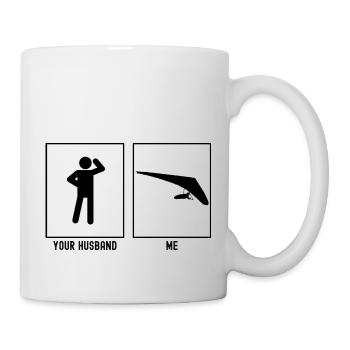 Ihr Ehemann - Ich - Gleitschirmfliegen in der Fern - Tasse - Weiß - Rechts