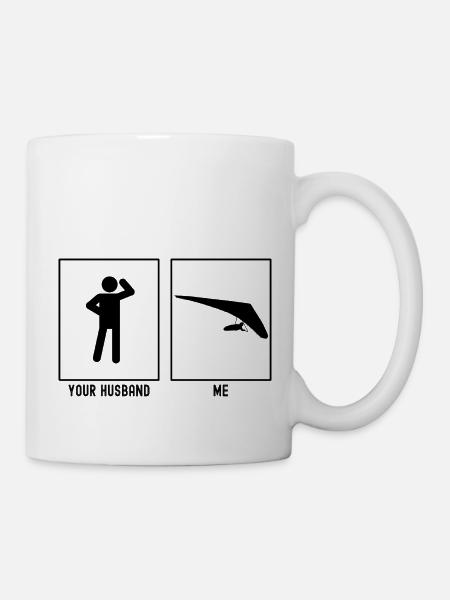 Ihr Ehemann - Ich - Gleitschirmfliegen in der Fern - Tasse - Weiß