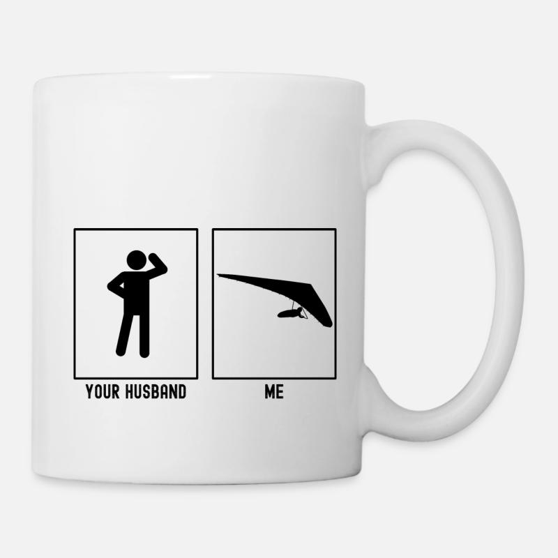 Ihr Ehemann - Ich - Gleitschirmfliegen in der Fern - Tasse - Weiß
