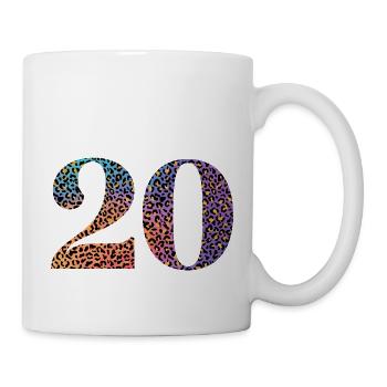 20e anniversaire léopard - Mug blanc - blanc - Droite