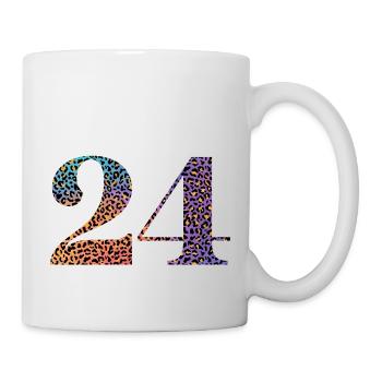 24e anniversaire léopard - Mug blanc - blanc - Droite