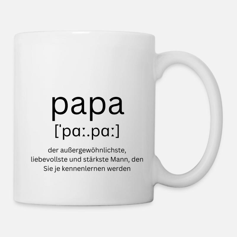 PAPA Lautschrift - Tasse - Weiß
