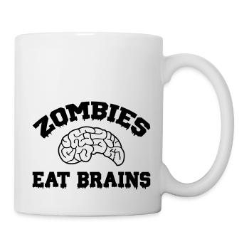 Zombies Eat Brains - Mug - white - Right