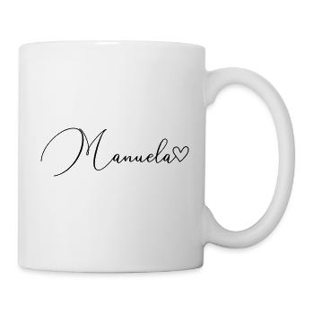 Manuela Last Name First Name Girl - Mug - white - Right