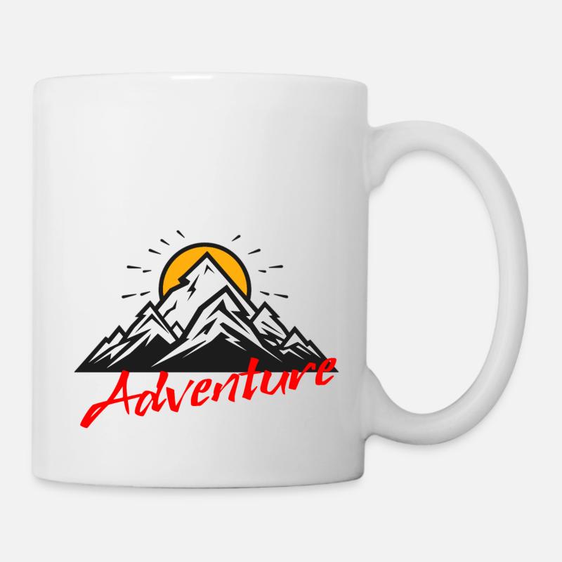 Mountain Panorama Adventure - Mountain Adventure - Mug blanc - blanc