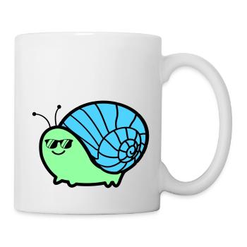 Escargot Cool - Mug blanc - blanc - Droite