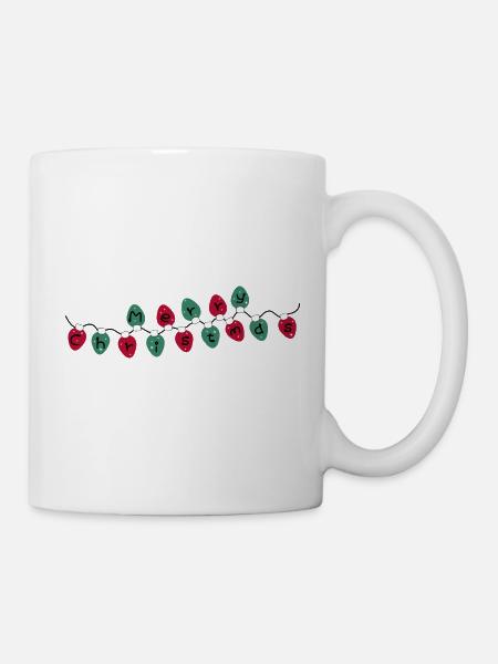 FROHE WEIHNACHTSLICHTER - Tasse - Weiß