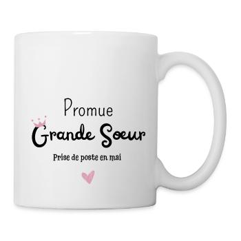 Promue grande soeur en mai - annonce grossesse - Mug blanc - blanc - Droite