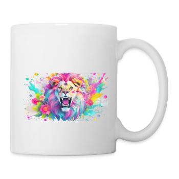 colorful lion - Mug - white - Right
