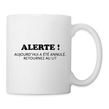 alerte - Mug blanc - blanc - Droite