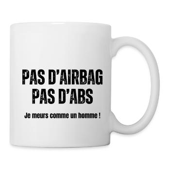 pas d'airbag - Mug blanc - blanc - Droite