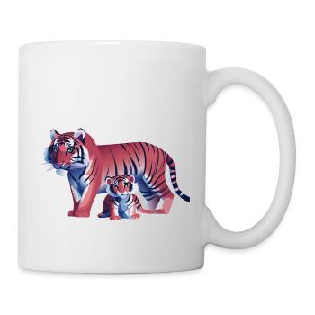 Two tigers, one heart (Dreamy Animals Collection) - Mug - white - Right