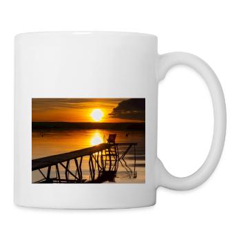 Sunset at Lake Ammersee - Mug - white - Right