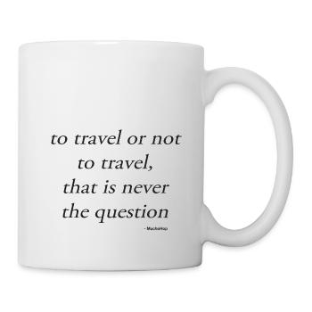 Voyager n’est jamais la question - Mug blanc - blanc - Droite