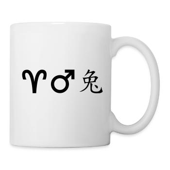Bélier Mars Lapin - Mug blanc - blanc - Droite
