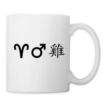 Bélier, Mars Coq - Mug blanc - blanc - Droite