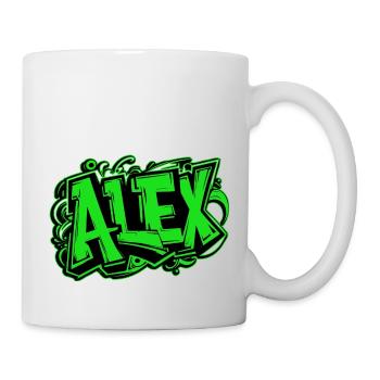Alex Name Graffiti Green - Mug - white - Right