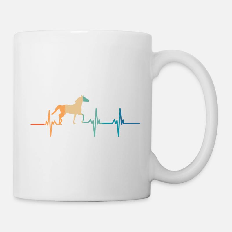 Battement de cœur cheval - Mug blanc - blanc