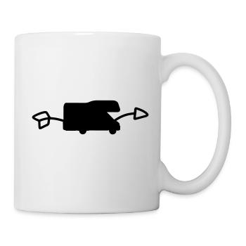 Wohnmobil Camping Pfeil nach rechts - Tasse - Weiß - Rechts