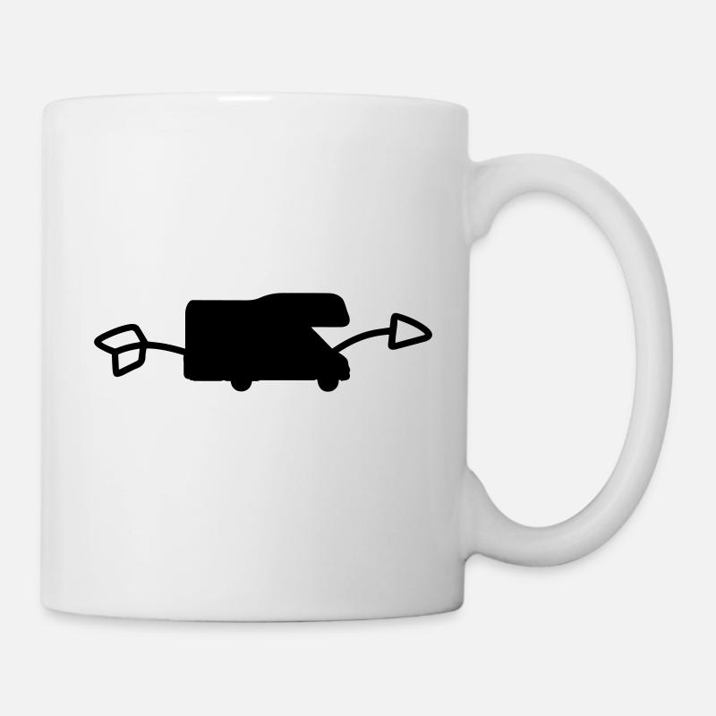 Wohnmobil Camping Pfeil nach rechts - Tasse - Weiß