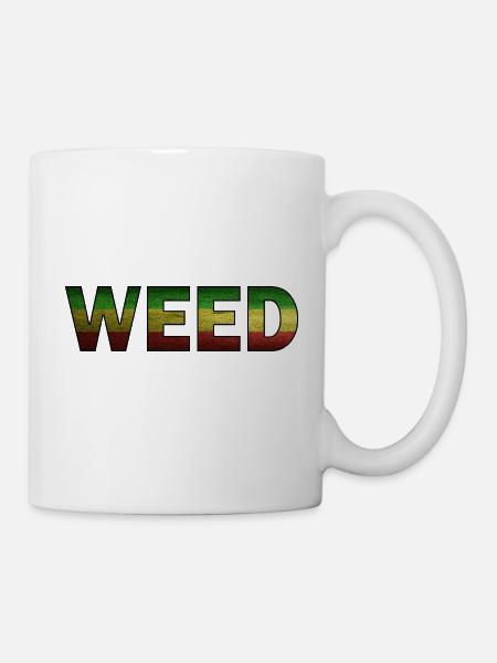 Marihuana Weed Cannabis - Tasse - Weiß