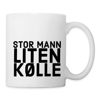 großer Mann, kleiner Verein - Tasse - Weiß - Rechts
