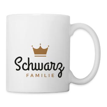 Schwarz-Familie - Tasse - Weiß - Rechts