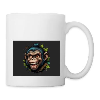 Affe - Tasse - Weiß - Rechts