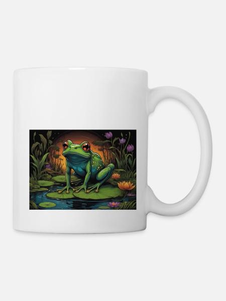 Frosch - Tasse - Weiß