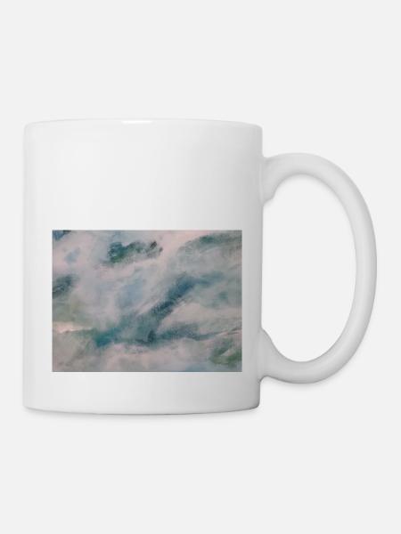Wolken weiß türkis - Tasse - Weiß