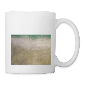 Welle trifft Strand - Tasse - Weiß - Rechts