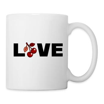 Love cerises - Mug blanc - blanc - Droite