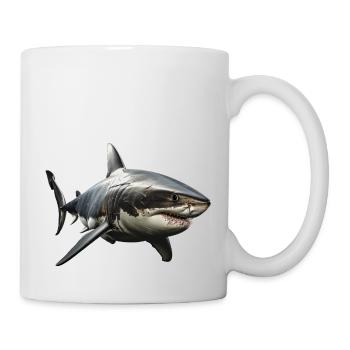 Grand requin blanc - Mug blanc - blanc - Droite