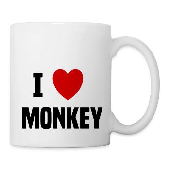 I love Monkey - Mug - white - Right