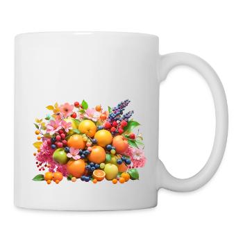 Fruits et fleurs - Mug blanc - blanc - Droite