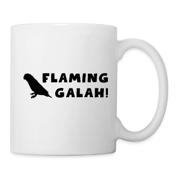 Flaming Galah! Budgie, Cockatoo, Cockateil - Mug - white - Right