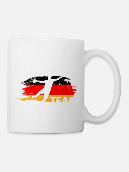 Handball Team Deutschland Flagge Handballer Ball - Tasse - Weiß