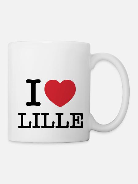 J’aime Lille | Lille | J’ai le cœur de Lille | France - Mug blanc - blanc