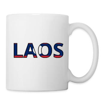 Flagge von Laos - Tasse - Weiß - Rechts