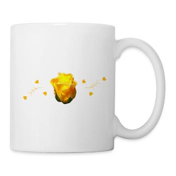 gelbe Rosen - Tasse - Weiß - Rechts