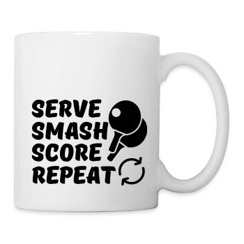Joueur de tennis de table Raquette de tennis de table - Mug blanc - blanc - Droite