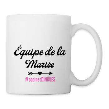 Das Brautteam - passendes T-Shirt - Tasse - Weiß - Rechts