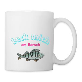 Angler Logo, lustige Sprüche, funshirt - Tasse - Weiß - Rechts