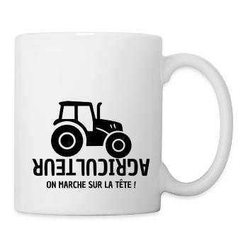Bauer, Bauer, Bauer, Traktor - Tasse - Weiß - Rechts
