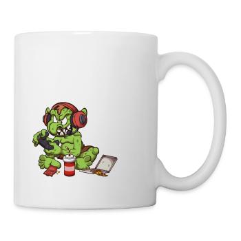Ich kann dich nicht hören, ich zerstöre Noobs - Tasse - Weiß - Rechts