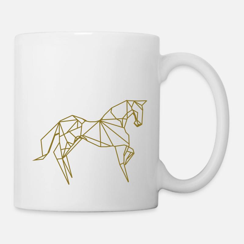 Cheval géométrique - Mug blanc - blanc
